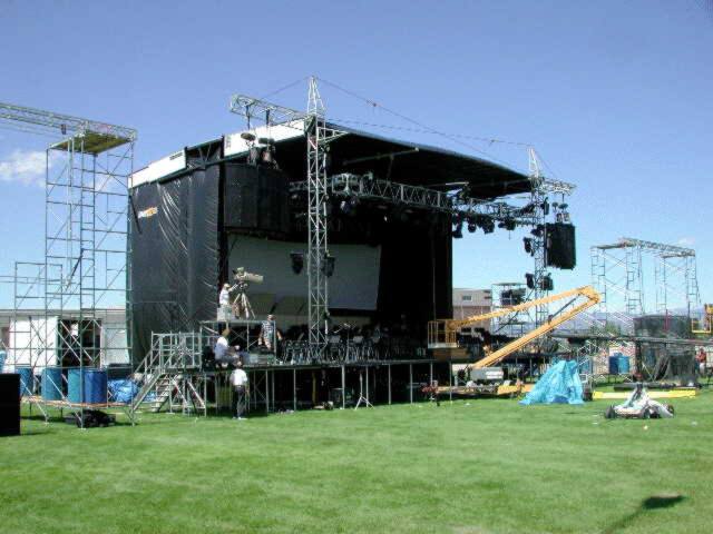 set up two days before the concert